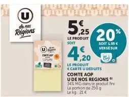 Hyper U Comté AOP U de Nos Régions offre