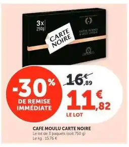 Hyper U Café Moulu Carte Noire offre