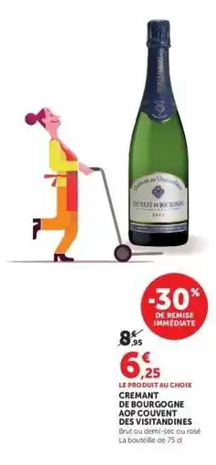 Hyper U CREMANT DE BOURGOGNE AOP COUVENT DES VISITANDINES offre