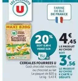 Hyper U CEREALES FOURREES U offre