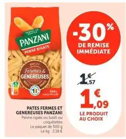 Hyper U PÂTES FERMES ET GÉNÉREUSES “PANZANI” offre