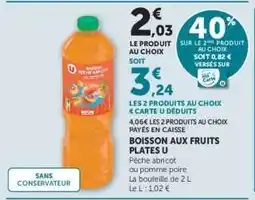 Hyper U Boisson aux fruits plates U offre