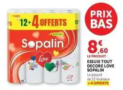 Hyper U Essuie Tout Decore Love Sopalin offre