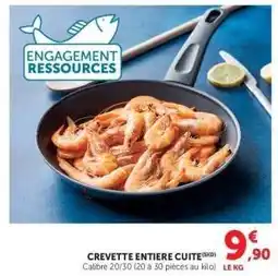 Hyper U CREVETTE ENTIERE CUITE offre