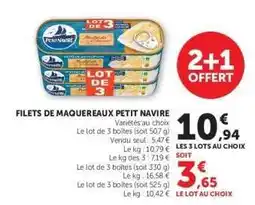 Hyper U Filets de Maquereaux 'Petit Navire' offre