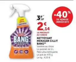 Hyper U Nettoyant ménager Cillit Bang offre