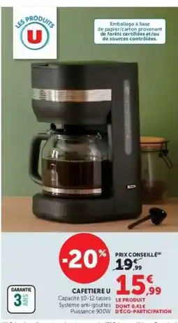 Hyper U CAFETIERE U offre