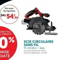 Hyper U Scie circulaire sans fil offre