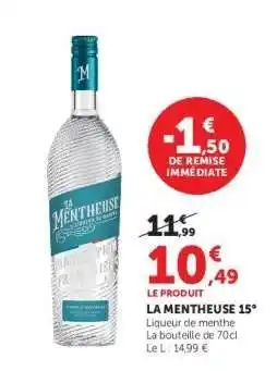 Super U LA MENTHEUSE 15° offre