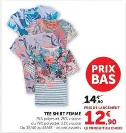 Super U Tee-Shirt Femme offre
