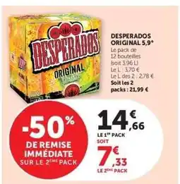 Hyper U Desperados Original offre