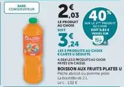 Hyper U Boisson aux fruits plates U offre