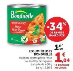 Hyper U LEGUMINEUSES BONDUELLE offre