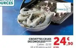 Hyper U Crevettes crues décongelées offre