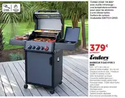 Hyper U Enders Barbecue à Gaz Hyde 3 Sikr offre