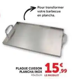 Hyper U PLAQUE CUISSON PLANCHA INOX offre