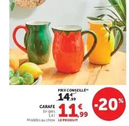 Hyper U Carafe offre