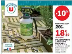 Hyper U Pulvérisateur à pression préalable U offre