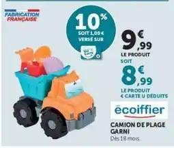 Hyper U Camion de plage garni offre