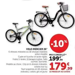 Hyper U VELO MERCIER 26 offre