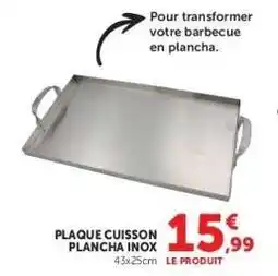 Super U PLAQUE CUISSON PLANCHA INOX offre