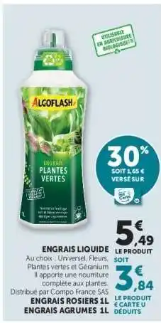 Super U ENGRAIS LIQUIDE offre