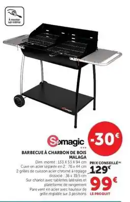 Super U BARBECUE À CHARBON DE BOIS MALAGA offre