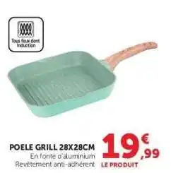 Super U Poêle Grill 28x28cm offre