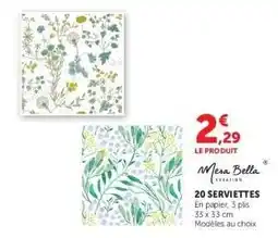 Super U 20 Serviettes offre