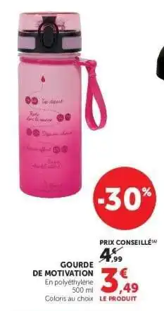 Super U GOURDE DE MOTIVATION offre