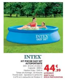 Super U KIT PISCINE EASY SET AUTOPORTANTE offre