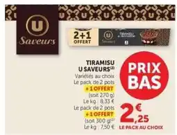 Super U TIRAMISU U SAVEURS offre