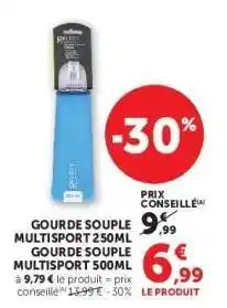 Super U GOURDE SOUPLE MULTISPORT 250ML / 500ML offre