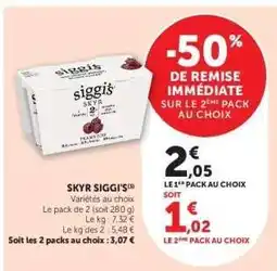 Super U Skyr Siggi's offre
