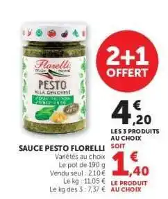 Super U SAUCE PESTO FLORELLI offre
