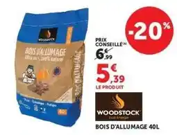 Super U BOIS D'ALLUMAGE 40L offre