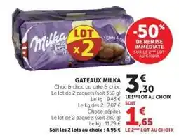 Super U Gateaux Milka offre