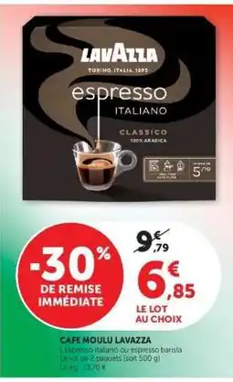 Super U Café Moulu Lavazza offre
