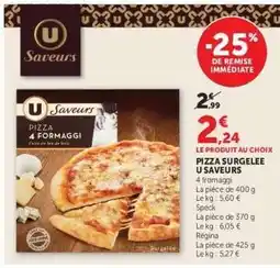Super U Pizza Surgelée U Saveurs offre