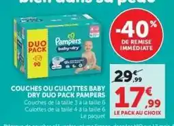 Super U Pampers Baby Dry Duo Pack offre