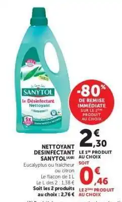 Super U Nettoyant Désinfectant Sanytol offre