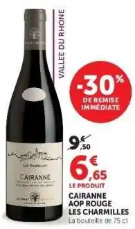 Super U CAIRANNE AOP ROUGE LES CHARMILLES offre