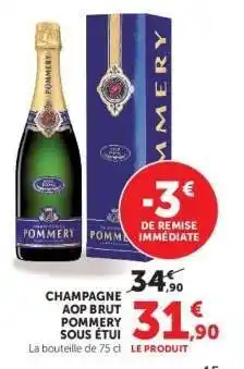 Super U CHAMPAGNE AOP BRUT POMMERY SOUS ÉTUI offre