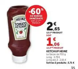 Super U KETCHUP HEINZ offre