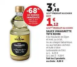 Super U SAUCE VINAIGRETTE TÊTE NOIRE offre