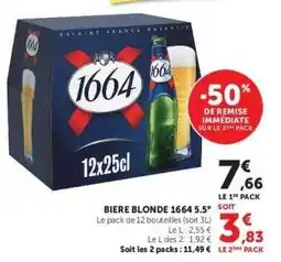 Super U BIERE BLONDE 1664 5,5° offre