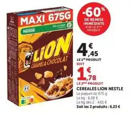 Super U Céréales Lion Nestlé offre