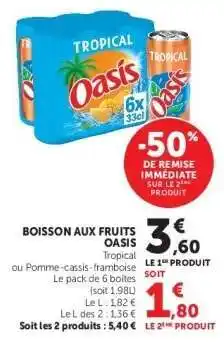 Super U BOISSON AUX FRUITS 'OASIS' offre