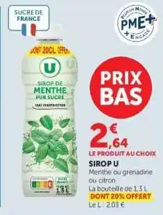 Super U Sirop U offre