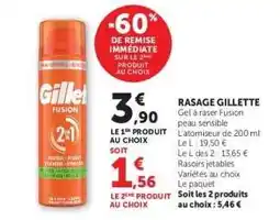 Super U RASAGE GILLETTE offre